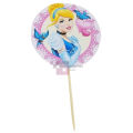Cinderella Cupcake Toppers - 2.5 Inch - Princess Themed Party - Blue - Girls - Pack Of 10. 