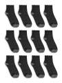 12 Pairs Ankle Balck Socks - Unisex Socks. 