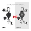 4 Pack Retractable Keychain, Badge Holders, Badge Reel with 23.6Inch Retractable Cord, Multitool Carabiner Key Chain Durable Easy Install. 