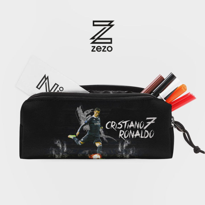 Ronaldo Box Pouch - Geometry Pouches for Girls & Boys (Digitally printed on Cloth) By Zezo