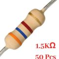 50 Pcs- 1.5k Ohm resistor. 