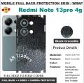 XIAOMI REDMI NOTE 13 PRO (4G) FULL BACK 360 premium Protection Skin Wrap with sides and camera protection skin for Xiaomi Redmi Note 13 Pro 4G full cover Premium Quality skin wrap sheet for xiaomi redmi note 13pro 4g. 