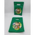 JUNGLE THEME GOODY BAGS PACK OF 10 JUNGLE THEME FABRIC MATERIAL FAVOR BAG. 