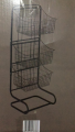 3-Tier Wire Basket Stand - Snack Fruit Vegetable Produce Metal Hanging Storage Bin for Kitchen Pantry - Free-Standing or Stacking Organizer - Discounted Offer. 