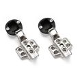 2PCS Home No Hole Connector Cabinet Hinge Clip Window Accessories Glass Door Hinge Furniture Supplies. 