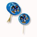 SONIC THEME CUPCAKE TOPPERS - PACK OF 10 - BIRTHDAY DECORATION - CUPCAKE DECORATION - CAKE DECORATION. 