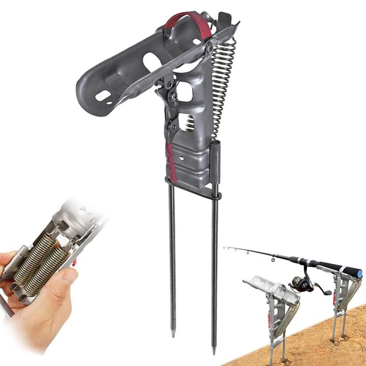 auto spring fishing rod holder 🎣 Ultimate Stainless Steel Automatic 🎣 – Fishcampvietnam The Fourth Generation Of New Stainless Steel Fishing Rod With Automatic Hook Spring Features weyleity Automatic 2 Spring Fishing