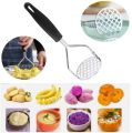 Potato Smasher | Potato Masher | Potato Masher Stainless Steel | Heavy Duty Mashed Potatoes Masher Kitchen Tool for Bean, Avocado, Vegetable Masher (Black). 