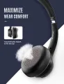Mpow HC5 Bluetooth Headset V5.0, Wireless Headphones with Dual Microphone, CVC8.0 Noise Canceling, 22+Hrs Talk Time, Soft Ear Pad, Wireless Business Office Headset for Calling, Music (Wired Optional), over 200 hours standby time. 