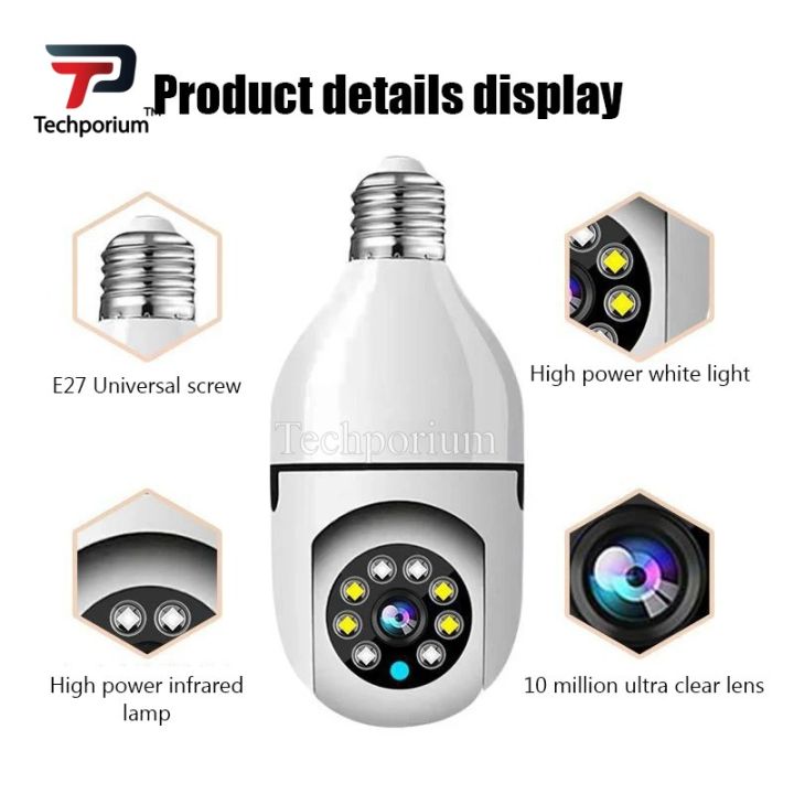2026%20Smart%20WiFi%20Bulb%20Security%20Camera%202MP%201080P%20360%C2%B0%20Rotation%20Wireless%20CCTV%20with%20Two%20Way%20Audio%20Night%20Vision%20Auto%20Tracking%20Motion%20Detection%20Mobile%20View%20Compatible%20with%20V380%20Pro%20App%20Ideal%20for%20Home%20Baby%20Monitoring%20-%20White%20-%20Image%208
