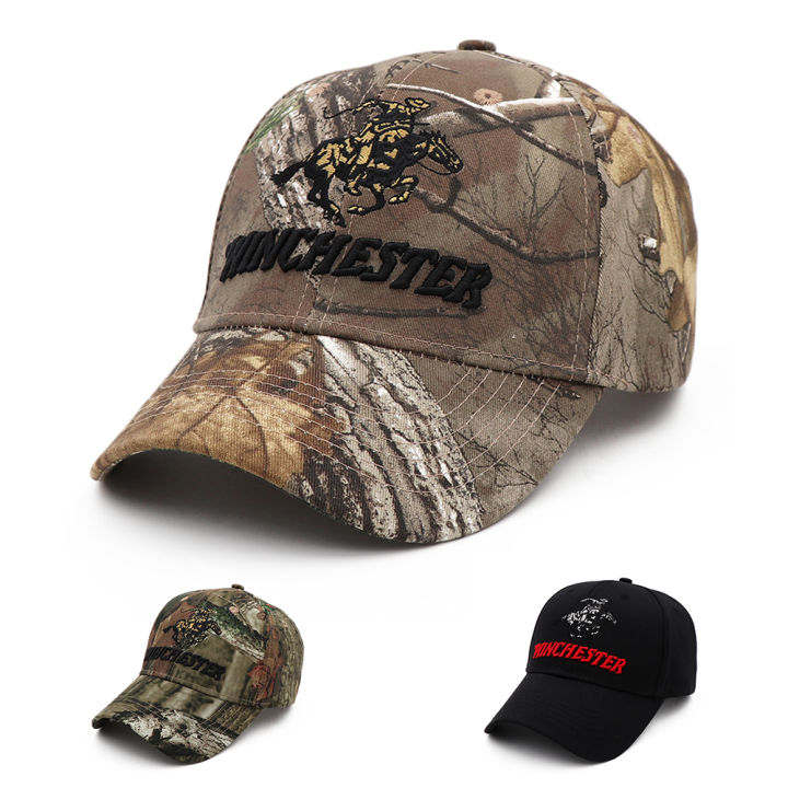 New 2021 Tactical Winchester Sports CAMO Baseball Cap Fishing Caps Men Outdoor Hunting Jungle Hat Hiking Casquette Hats