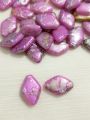 Acrylic Rhombus 17mm Marble Textured Purple Beads for DIY Crafts - Pack of 40gms - Ideal for DIY, Crafting, Jewelry Making, Jewelry, and Dress Accessories.. 
