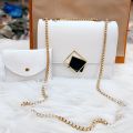 Girls' Handbag Set Pack of 2 with Stylish Long Chain. 