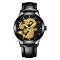 Legoalbest Luxury Dragon Skeleton  Watches For Men Wrist Watch Stainless Steel Strap Gold Clock Waterproof Mens watch. 