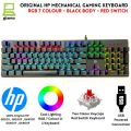 Original HP Mechanical Keyboard GK100 / GK100F / GK400F / GK400Y / GK600F - RGB Gaming Keyboard Metal Body With Blue , Brown , Red & Black Switch - Black / Blue / Grey / White / Pink With Different Unique Shape -   For PC & Laptop. 