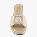 ECS Crystal Square Comfort Flat Slippers For Women. 