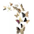 12pcs/set Mirror Butterflies Pvc Made Wall Stickers for Door,  Fridge, Wall Decor. 