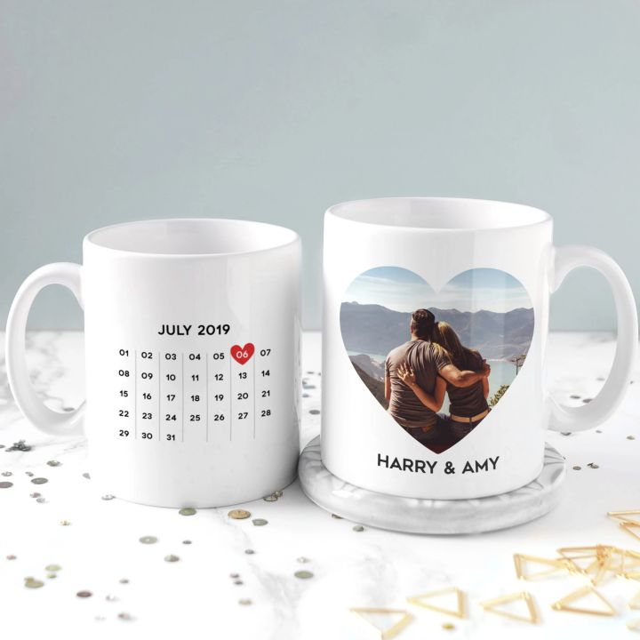 Custom Mug with Name and Date Of Birth, Calendar Mug with Name, Custom Mug with Calendar, Calendar Mug, Mug with Name