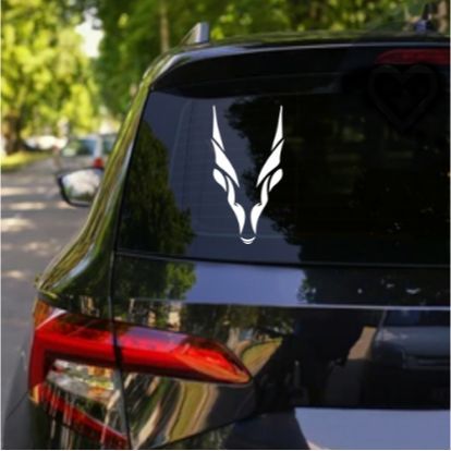 Army Markhor Sticker 6x12 inch for Car Back Mirror , cars exterior acessories , bumper stickers and decals