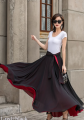 Long Chiffon Maxi Skirt Women, Double Color Skirt, reversible chiffon skirt. 