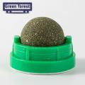 Green forest Cat Licking Toy Clear Stomach Cat Mint Ball Licking Cleaning Toys. 