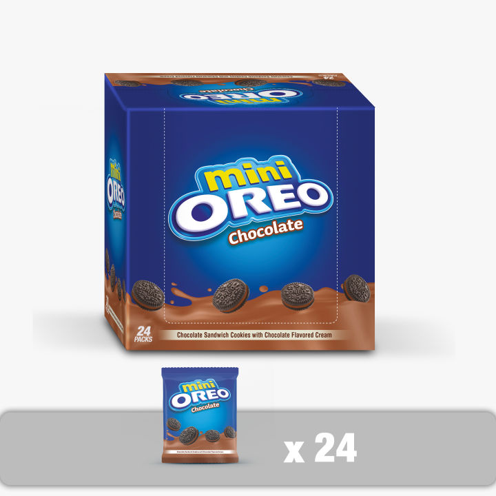 Mini Oreo Chocolate Biscuits Sandwich Cookies Crunchy Snack Pack Everyday Enjoyment