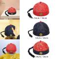 Chinese Oriental Hat Silk Party Costume Cap for Dance Cosplay Photography Red 54cm. 