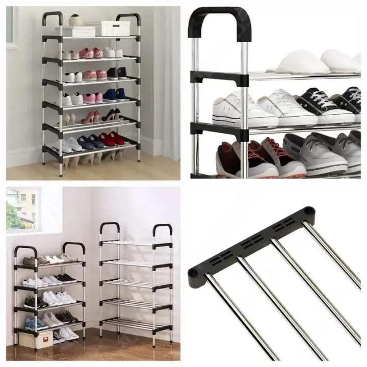 Steel Racks Daraz 6 Layer Stainless Steel Layer Shoe Rack | Daraz.pk
