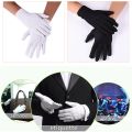 Men's New Solid White Tuxedo Gloves Party Festive Wedding Ceremony Formal Uniform Guard Band Butler Protection Etiquette Mittens. 