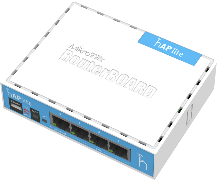 RB941-2nD hAP lite Low cost home wireless AP with dual chain 2.4GHz wireless, powered by USB (New Box Pack)