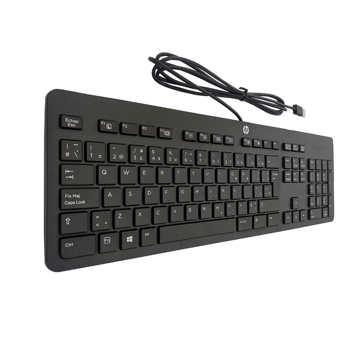 Ultra Slim Keyboard (wired) for pc & laptop 100% orignal H-P / D-E-L-L USB Ultra Slim Business Keyboard branded Used