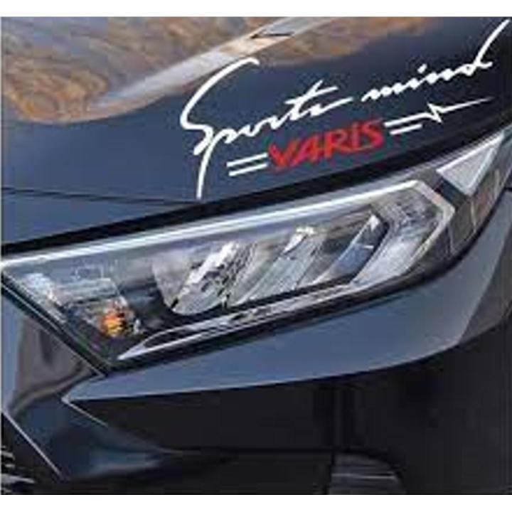 12inches sports mind by YARIS stickers for toyota YARIS cars ( white)  , cars exterior acessories , bumper stickers and decals