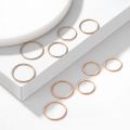 [ZOMI] 10Piece/Set Punk Style Simple Fashion Metal Finger Ring. 