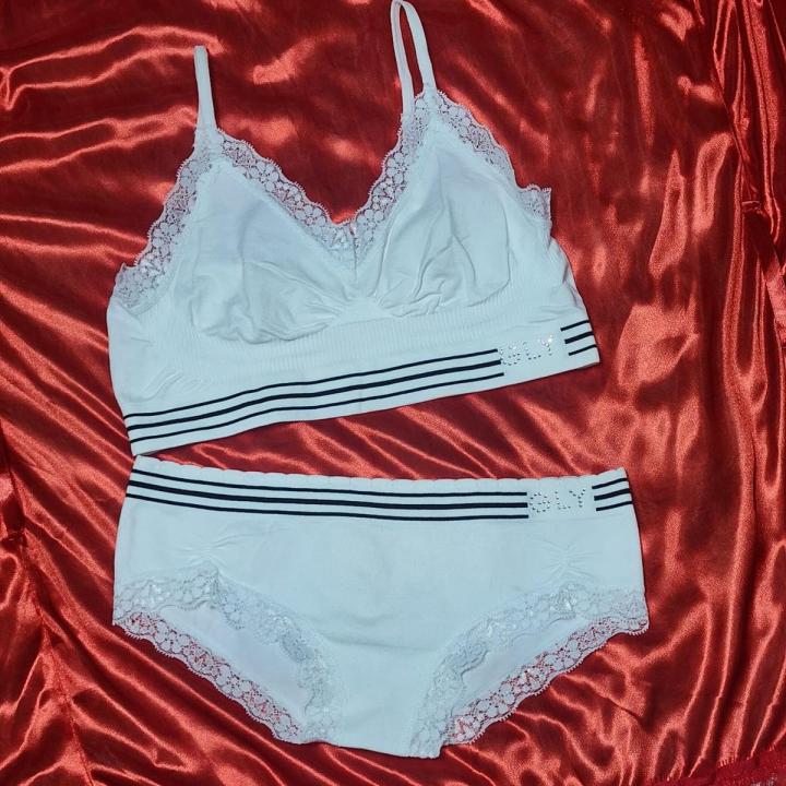 Galaxy Undergarments Non Padded Lace Soft Comfortable Bra and Panty set For Girls Bra For Girls