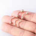 5pcs 16G 2.5-6mm Eyebrow Piercing Lip Ring Curved Barbell Stud Body Jewelry Lonni. 