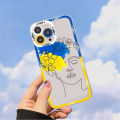 Ukraine flag pattern phone case for iPhone 11 12 13 mini pro Max 14 Pro Max case shell. 