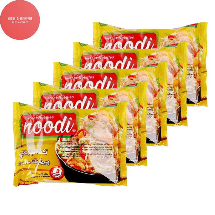 Noodi Chicken Curry Flavor Instant Noodles, 70g, Pack of 5 Noodles (Available in 10 Exciting Flavors)