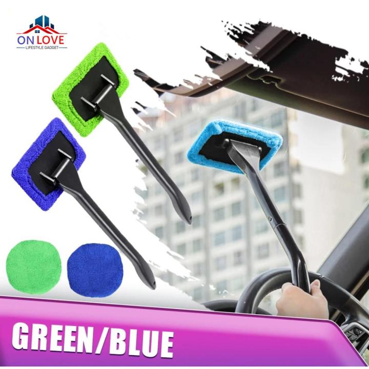 Car Window Cleaner Brush Kit Windshield Cleaning Wash Tool Inside Interior Auto Glass Wiper With Long Handle Car Accessories