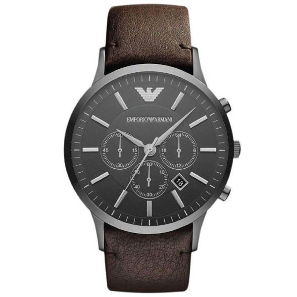 Emporio Armani AR2462 Leather Strap Wrist Watch for Men’s