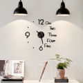 3D Wall Clock Creative DIY Wall Clocks -Removable Art Decal Mirror Stickers Living Room Home Decor Self Adhesive Hanging Watch. 