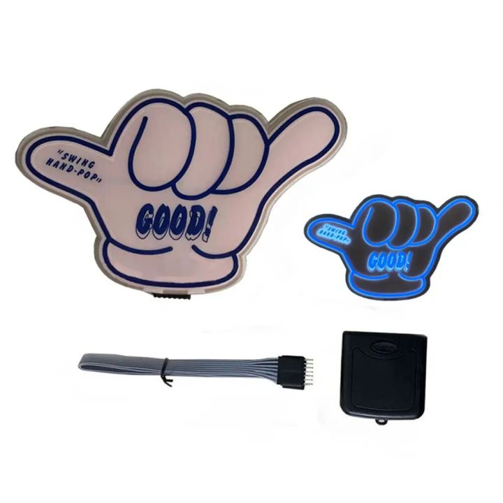 Cal Led Window Sticker GOOD! LED Car Window Sticker Windshield Electric Safety Decal ...