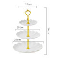 European-style Fruit Plate Emerald Green Three-layer Cake Plates Candy Dessert Multi-layer Tray Afternoon Tea Snack Stand Household. 