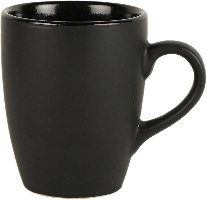 Ceramic Black shining Finish Serving Coffee Mug, Tea Cup/Plain Ceramic Mug/Ideal Gift for Boys & Girls - 1 Piece, 300 ML
