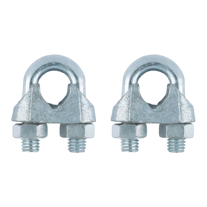 Wire Rope Clamp, Clamps for Wire - U Shape Wire Rope Steel Clips - Wire Rope, Cable Grip, Clamp Stainless Steel-Rope Connector, Rope Fastening Clamp with Tap Nut Bolt - Goodility Direct