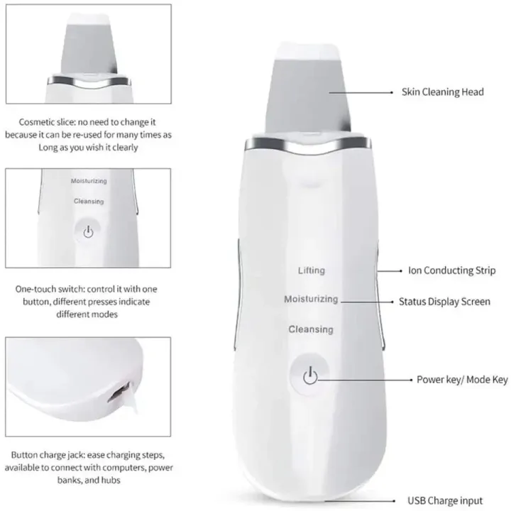 Facial%20Skin%20Scrubber%20Face%20Spatula,%20Ultrasonic%20Skin%20Spatula%20Scrubber%20Blackhead%20Remover%20Gentle%20Peel%20Peeling%20Pore%20Cleanser%20Exfoliator%20Lifting%20Tool%20Comedones%20Extractor%20USB%20Rechargeable%20-%20Image%202