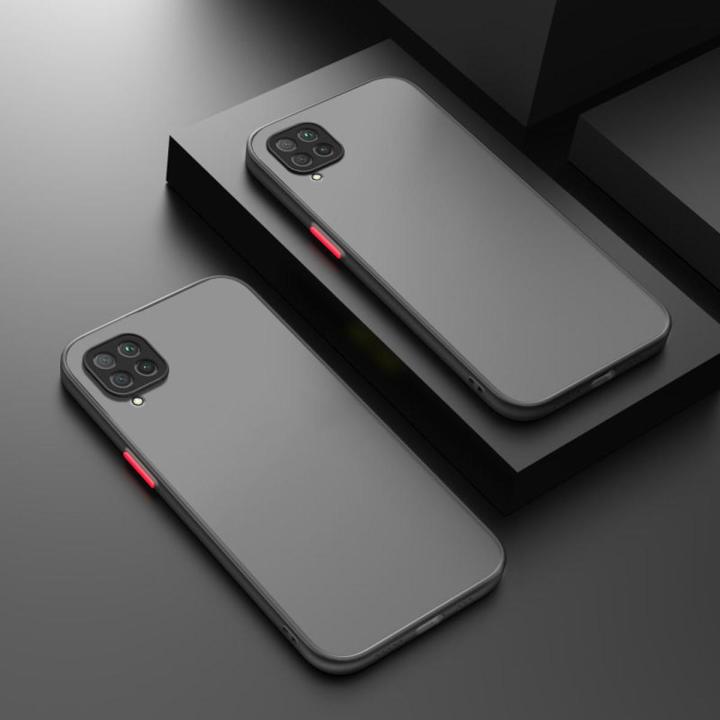 For Huawei Nova 7i Back Cover [Camera Lens Protection] Luxury Translucent Matte Protective Case Soft Silicone Bumper Shockproof Mobile Phone Cases