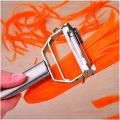Stainless Steel Multi-Function Vegetable Peeler Julienne Cutter Julienne Peeler Potato Carrot Grater Slicer Kitchen Tool Kitchen Tools (Color : Silver). 