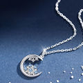 Women Necklace Moon Snowflake Exquisite Wear-resistant Necklace. 