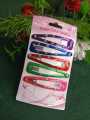 5 Pcs Card Fancy Hair Clip Tik Tak Hairclip Large Size Metal Hairclips for Girls and Kids Women Hair Accessories. 