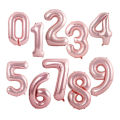 40 Inch Foil Birthday Balloons Air Helium Number Balloon Happy Birthday Party Decoration Rose Gold Figures Balloon. 